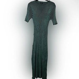 RAILS “Genesis Emerald Navy” Cotton Cashmere Ribbed Dress